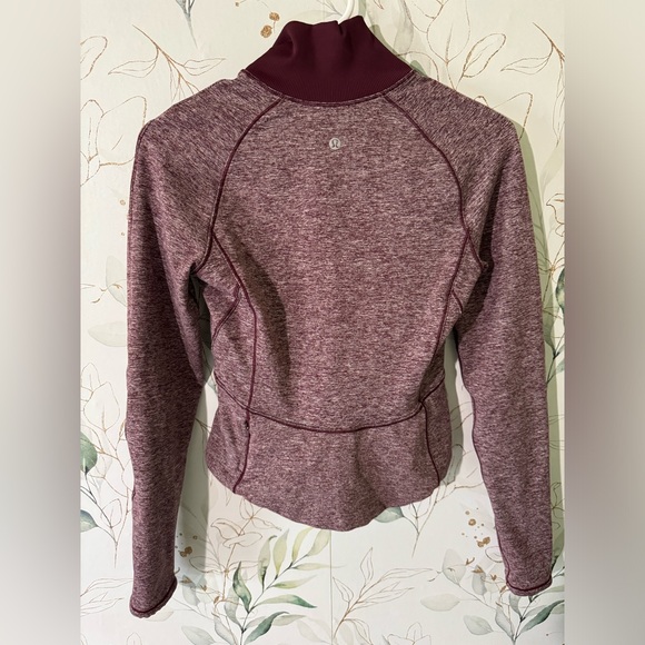 Lululemon Always Alert 1/2 Zip, size 4 in Heathered Garnet - Picture 6 of 9